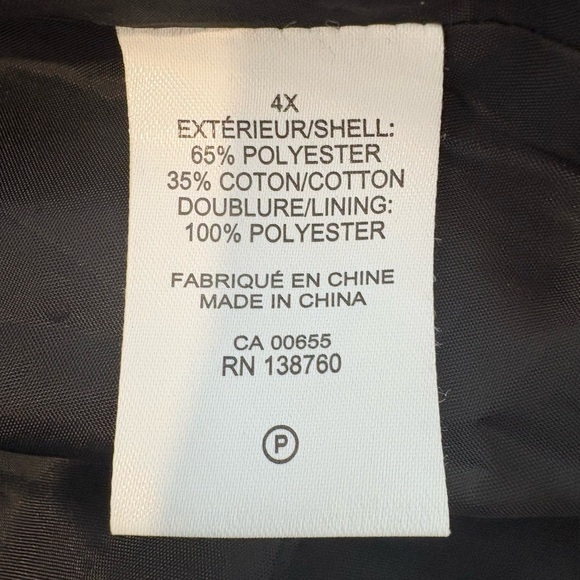 Plaid Trench Coat Addition Elle Size 4X - Picture 4 of 7